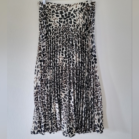 DO+RE Pleated Leopard Print Midi Skirt L. - Picture 7 of 10